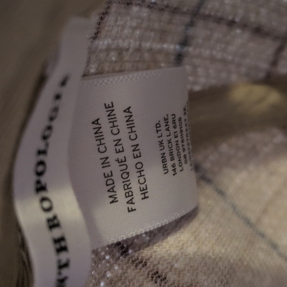 Anthropologie Beige Plaid "Tweed" Baseball Cap - Picture 5 of 10